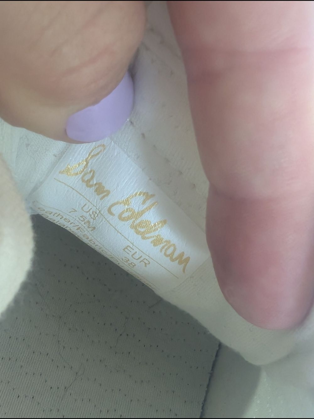 Sam Edelman Layla White and Tan Casual Sneakers - Picture 6 of 6